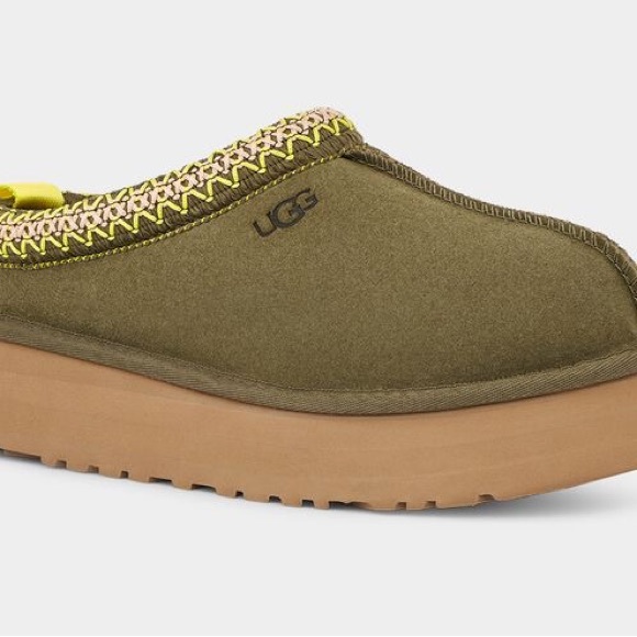 UGG TAZZ Platform Slippers RARE NEW IN BOX Burnt Olive - Picture 11 of 14